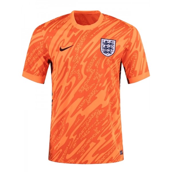 England maillot de gardien de but uniforme de football orange kit de football maillot haut de sport homme 2024-2025